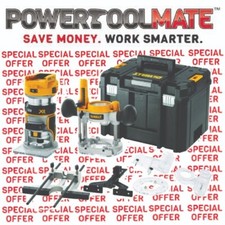 Dewalt DCW604NT 18V XR Brushless 1/4'' Router With Fixed & Plunge Bases