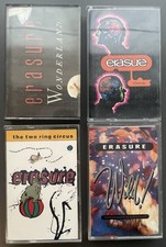 Erasure - 4 x Cassette Tapes Lot Wild!, Chorus, Wonderland, The Two Ring Circus
