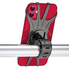 Universal Bike Phone Holder 360° Rotate Adjustable Silicone Phone Holder 4-6.5"