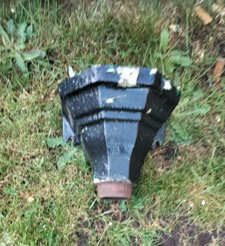 Vintage cast iron drain gutter