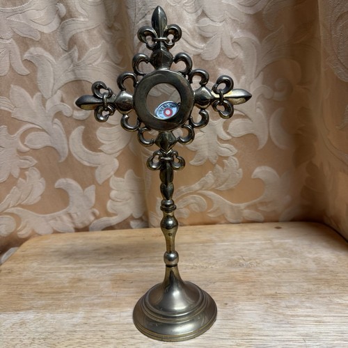 Antique brass reliquary - antique,