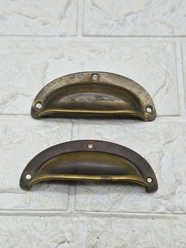 Pair antique brass - pair, of