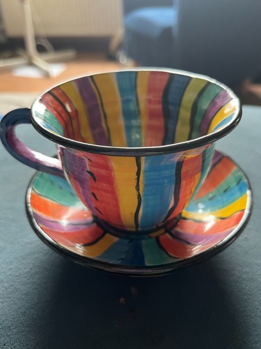 Vibrant hand painted ceramic - vibrant,