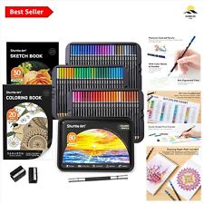 Premier Soft Core, 80 Colored Pencils With 1 Coloring Book & Sketch Pad