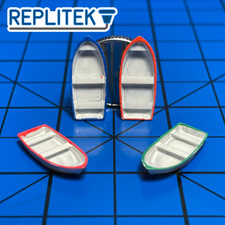 N Gauge Rowing Boats Pack of 4