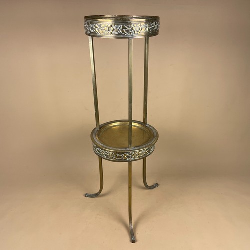 Brass plant stand tiered - brass,
