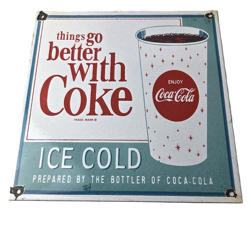 Vintage coca cola - cola, porcelain
