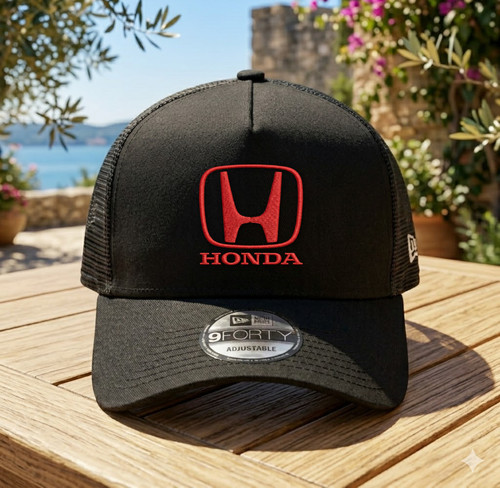 Honda red logo trucker - logo, hat