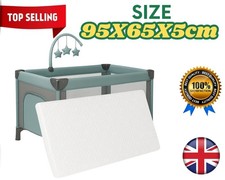 Travel Cot Bed Mattress Fit RedKite, Grace 95 X 65 X 5cm Toddler Thick Mattress