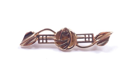 9ct glasgow rose brooch - glasgow, rennie