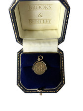 1963 Vintage Spinner Pendant 9ct Gold GOOD LUCK Gold Pendant Spinner Charm