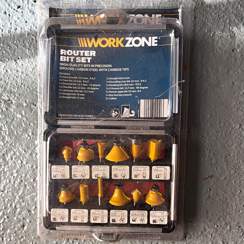Workzone router bit - bit, 15pc