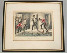1854 FRAMED ORIGINAL ANTIQUE