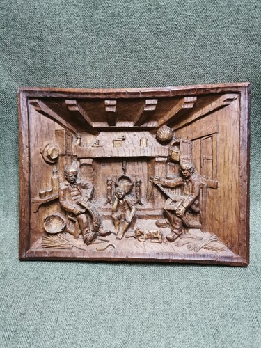Vintage hand carved wood - hand,