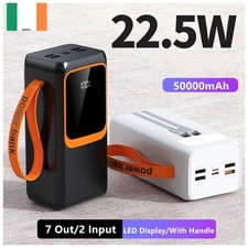 50000mAh Power Bank Portable Charger Fast Charging Type-C USB for iphone Samsung