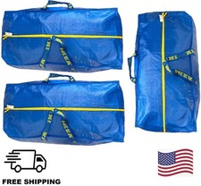 Ikea Frakta Storage Bag, Laundry, Large - Blue, Set of 3