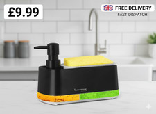2-In-1 Hand & Dish Soap Dispenser with Sponge Holder - Free Uk Delivery