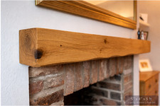 Solid Oak Beam Fireplace