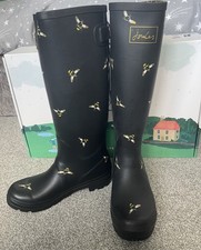 Joules Bee Print Tall Wellies - UK 6 / EU 39- BNWT 🐝 Boxed