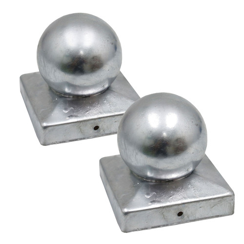 Metal fence post ball caps