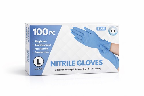 Blue nitrile gloves powder - gloves, &
