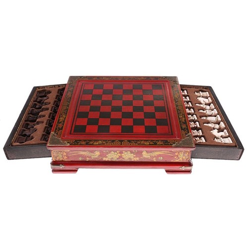 Vintage wooden chinese chess - chinese,