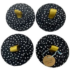 4 x 7cm Fabric Covered Metal