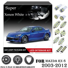 11x For Mazda RX-8 2003-2012 Xenon White Car Interior LED Light Package Kit 12V