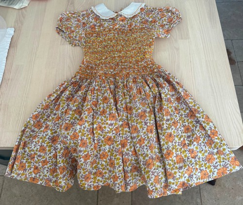 Vintage floral handmae smocked