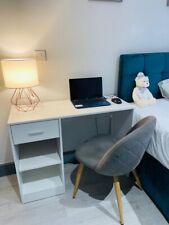 100x40cm Computer Desk Study Desk Writing Table PC Laptop Desk with Drawer Shelf