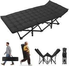 Camping Cot Heavy-Duty Portable Camping Bed  Folding Sleeping Bed with Mattress