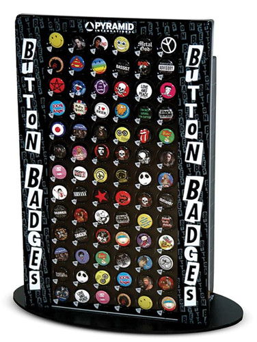 Single button badges assorted - single,