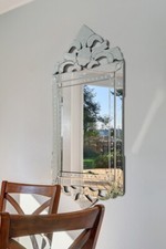 Large Mirror Antique Style Art Deco Venetian Wall 4Ft X 1Ft11 122cm X 59cm