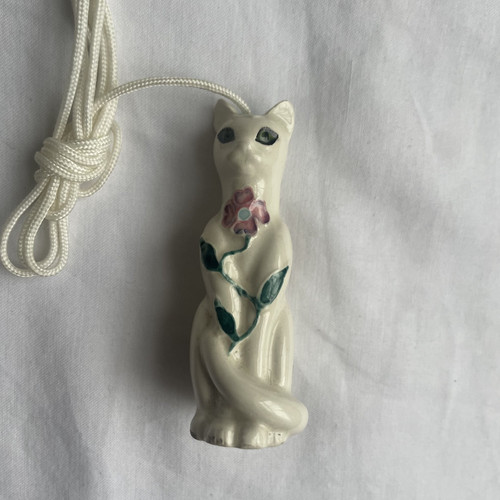 Vintage pottery cat cord - vintage,