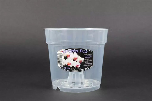 Clear orchid pots - clear,
