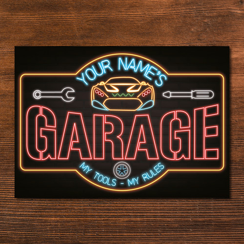 Personalised garage neon - garage,