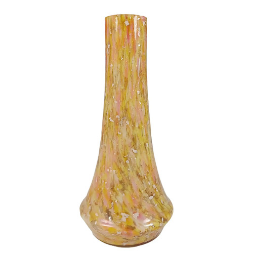 Czech orange pink - orange,, silver