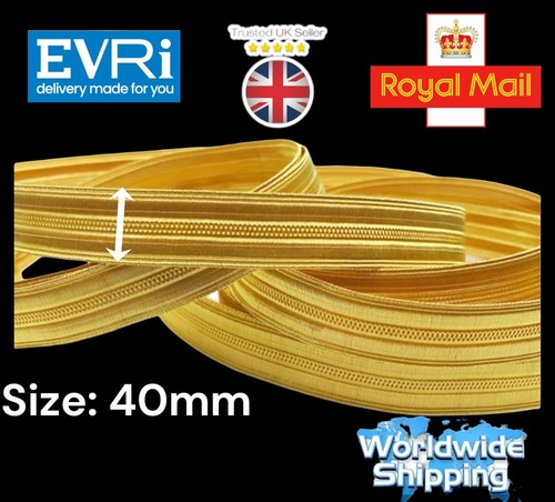 Gold mylar braid size 40mm - mylar,