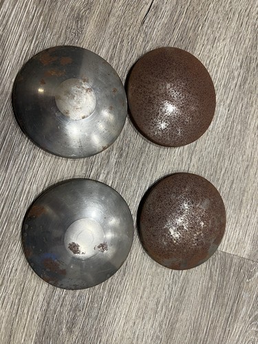 Vintage pedal car hub caps - pedal,