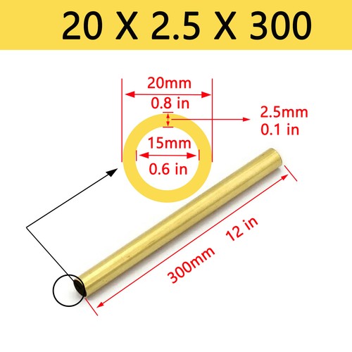 Brass hollow tube 8mm - brass,