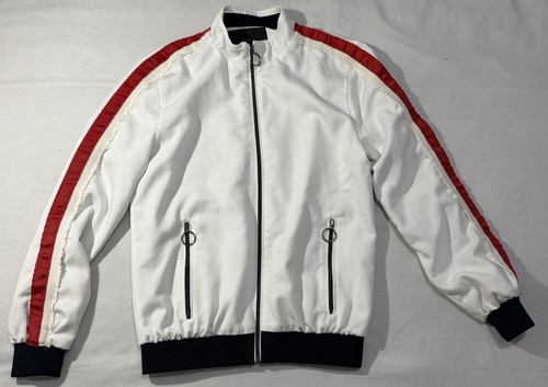 Zara mens white zip bomber - mens,