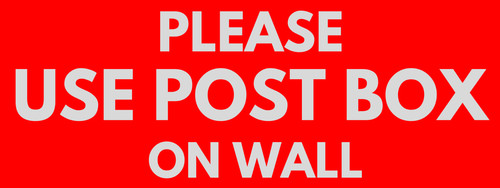Use post box wall delivery - wall,