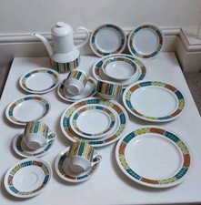 Vintage Kathie Winkle Mardi Gras Design Job Lot Of China 19 Pieces Some Flaws