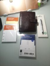 RARE VINTAGE OMEGA Filofax Pocket Brown HANDMADE Leather Organiser/ ACCESSORIES.