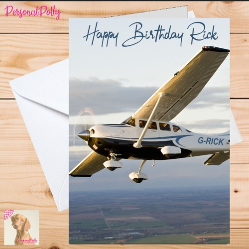 Personalised cessna card plane - personalised,