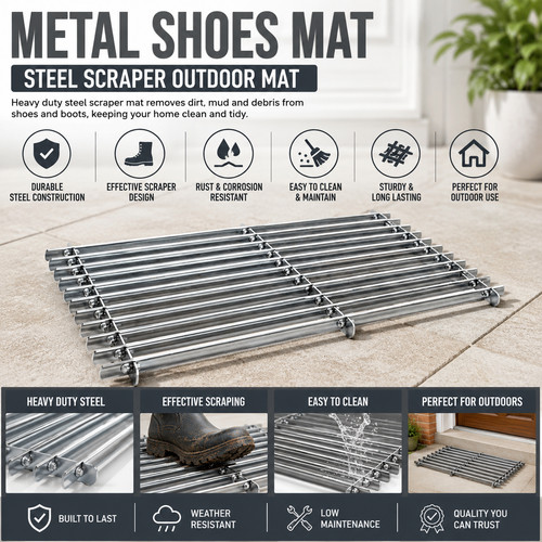 Heavy duty metal boot scraper - duty,