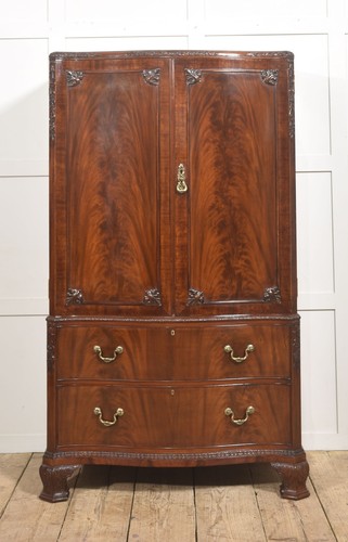 Figured mahogany tallboy - mahogany,