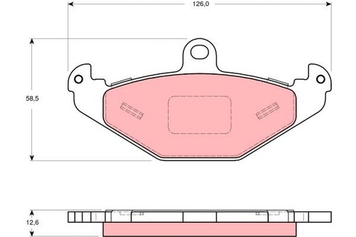 Rear brake pad set disc - pad,