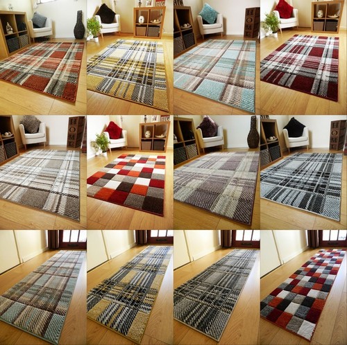 Modern rugs tartan design - modern,