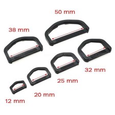 Black Plastic D Ring Buckles